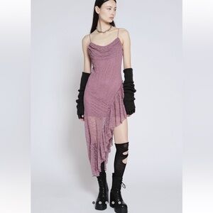 UO Tierra Lace Asymmetrical Midi Dress